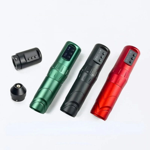 New Raiden Adjustable Stroke Wireless Tattoo Battery Pen Machine With 2 Batteries