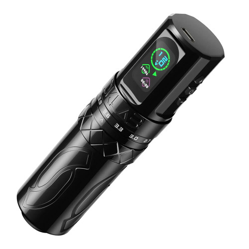 New Mizar Adjustable Stroke Wireless Tattoo Battery Pen Machine With 2 Batteries