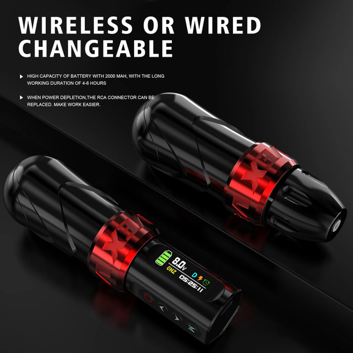 New VEX Wireless Tattoo Battery Pen Machine With 2 Batteries