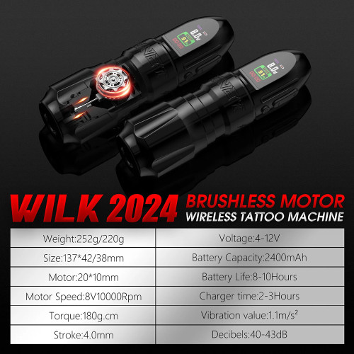 New WILK Wireless Tattoo Battery Pen Machine
