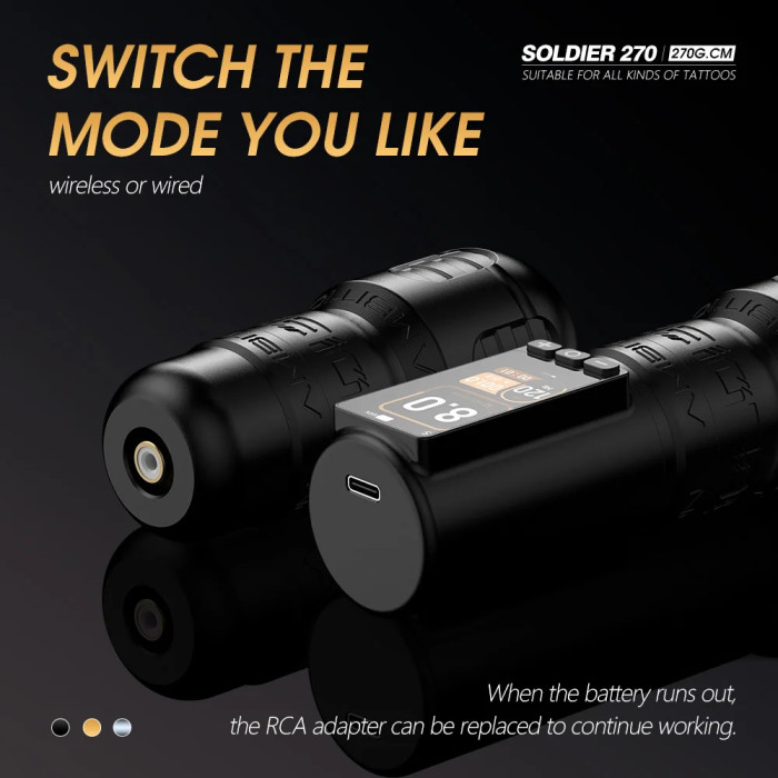 New Soldier 270 Wireless Tattoo Battery Pen Machine