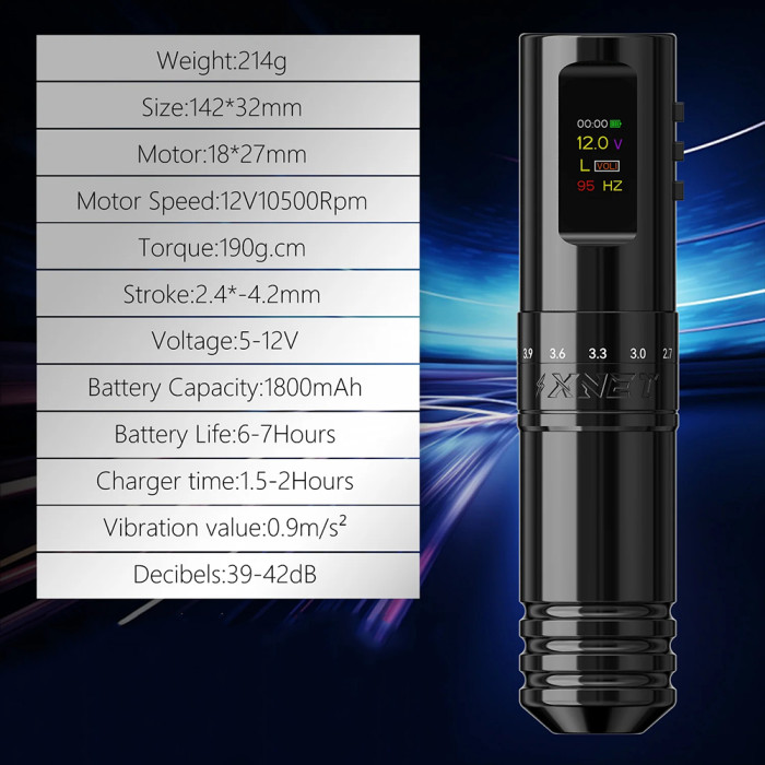 New Void Wireless Tattoo Battery Pen Machine With Adjustable Strokes