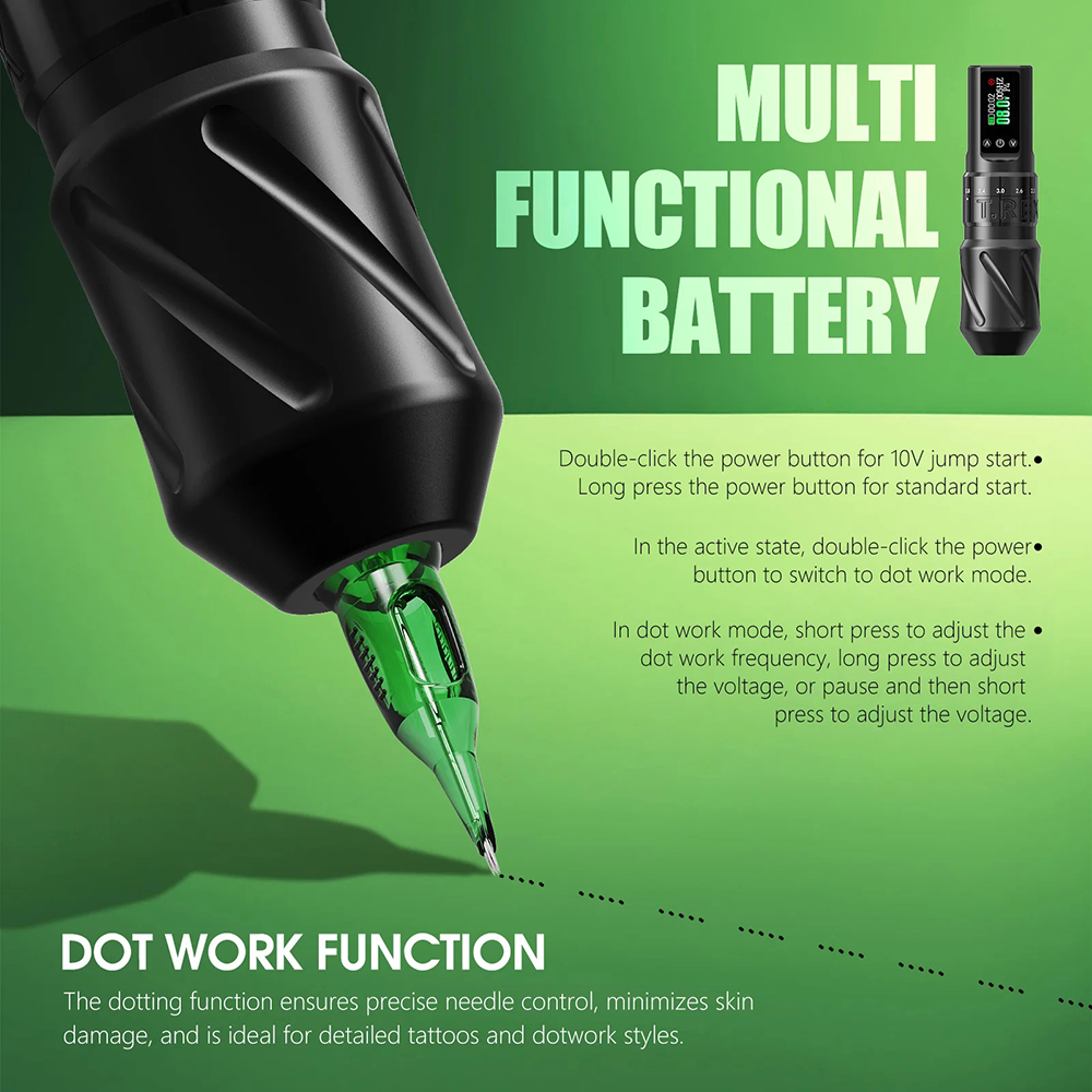 T-rex V1 タトゥーマシン US$ 99.00 - New T-Rex V1 Wireless Tattoo Battery Pen Machine