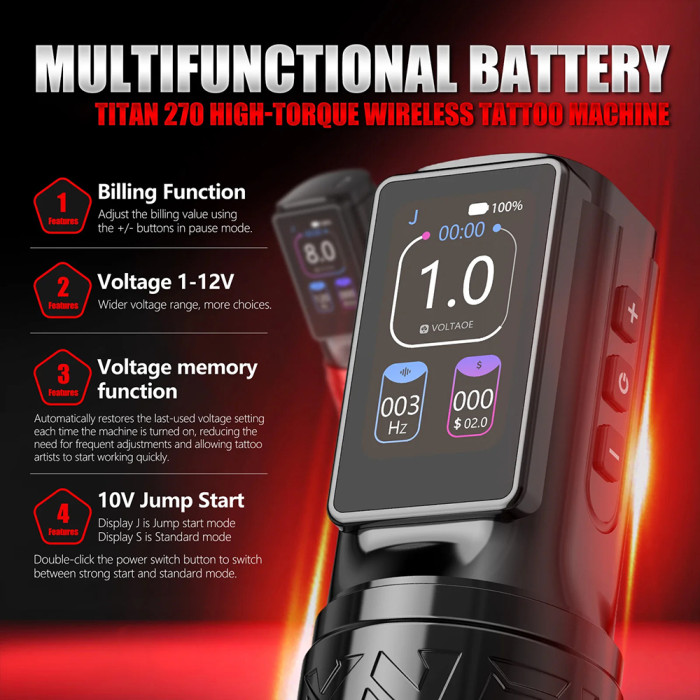 New Titan 270 Wireless Tattoo Battery Pen Machine