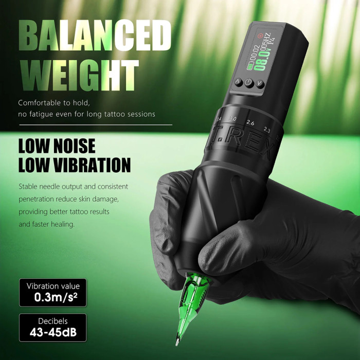 New T-Rex V1 Wireless Tattoo Battery Pen Machine With Adjustable Strokes