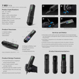 New T-Rex V1S Wireless Tattoo Battery Pen Machine