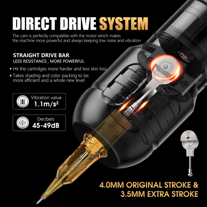 New Zetton Pro Wireless Tattoo Battery Pen Machine