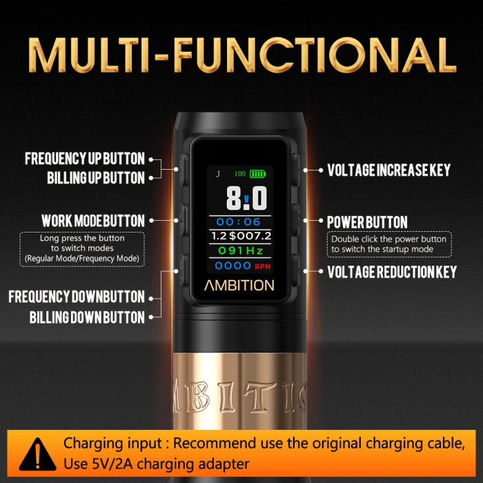 New Vibe Max Wireless Tattoo Battery Pen Machine