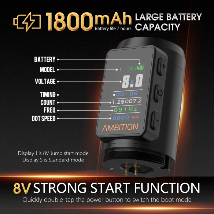 New Vibe Max Wireless Tattoo Battery Pen Machine
