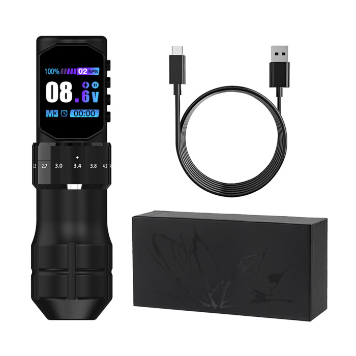 New EXOSTUDIO TM290 Wireless Tattoo Battery Pen Machine With Adjustable Stroke (Free Shipping)
