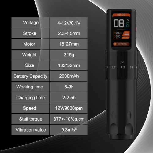 New FY018 Wireless Tattoo Battery Pen Machine With Adjustable Stroke