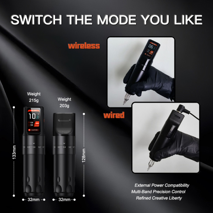 New FY018 Wireless Tattoo Battery Pen Machine With Adjustable Stroke