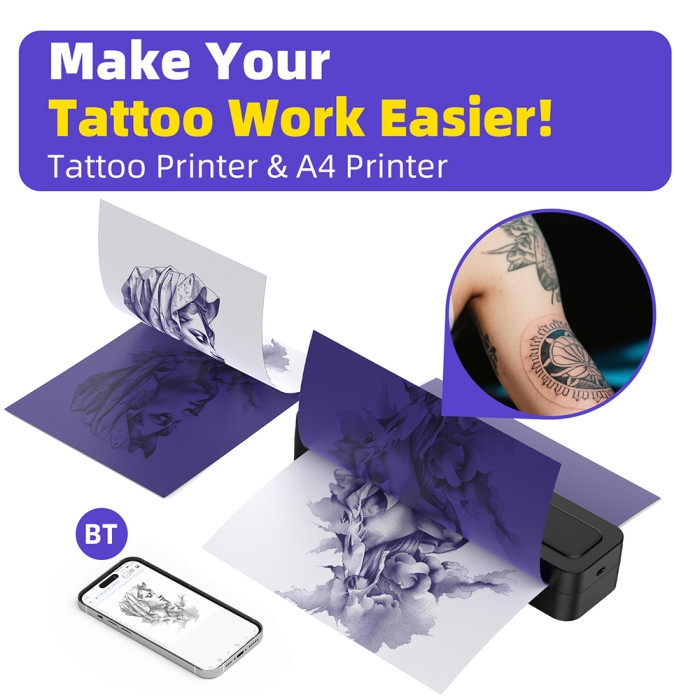 EXOSTUDIO Portable Mini Bluetooth Wireless Tattoo Stencil Printer (Free Shipping)
