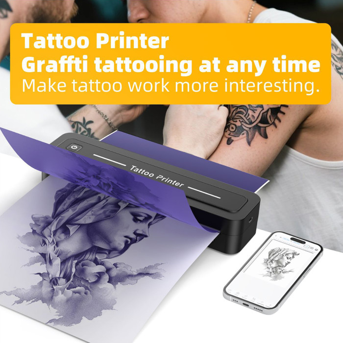 EXOSTUDIO Portable Mini Bluetooth Wireless Tattoo Stencil Printer (Free Shipping)
