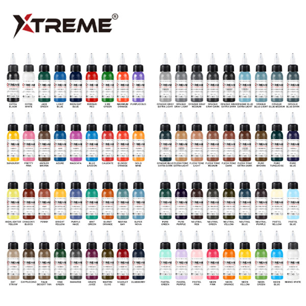 Premium 72 Colors Pigment Professional Tattoo Ink 1oz - Made in USA (Free Shipping)