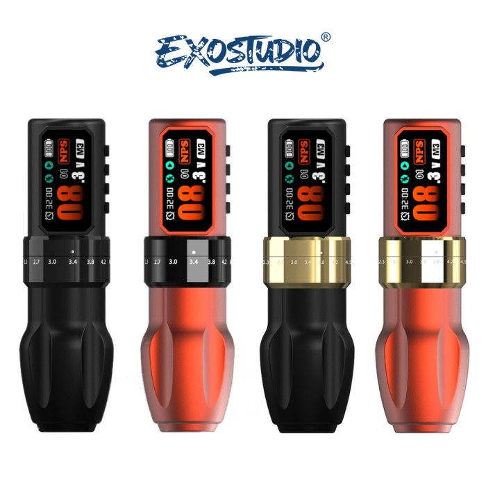 New EXOSTUDIO TM291 Wireless Tattoo Battery Pen Machine With Adjustable Stroke (Free Shipping)