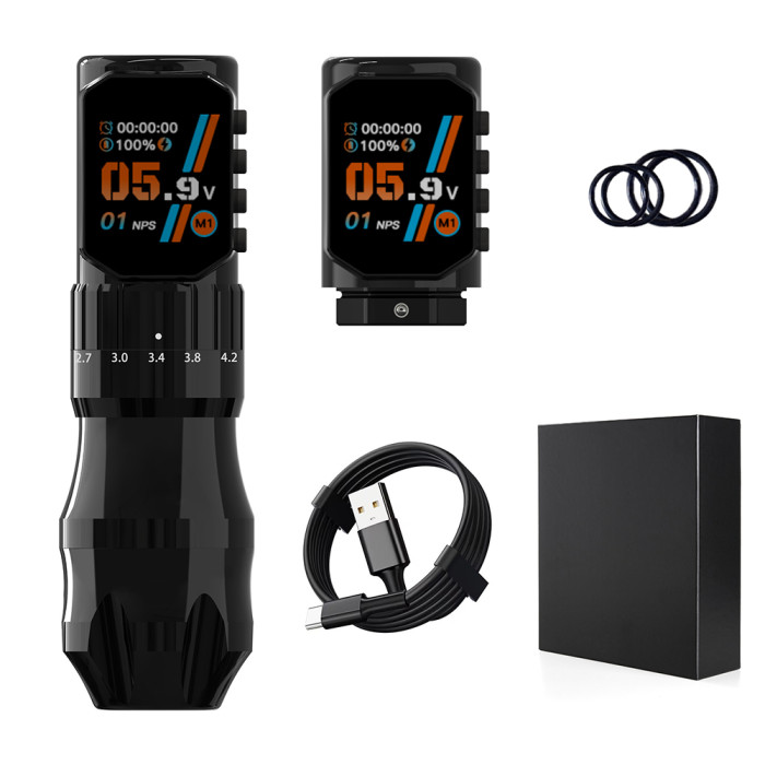 ZAC TATTOO TM297 Wireless Adjustable Stroke Tattoo Battery Pen Machine With 2 Batteries (Free Shipping)