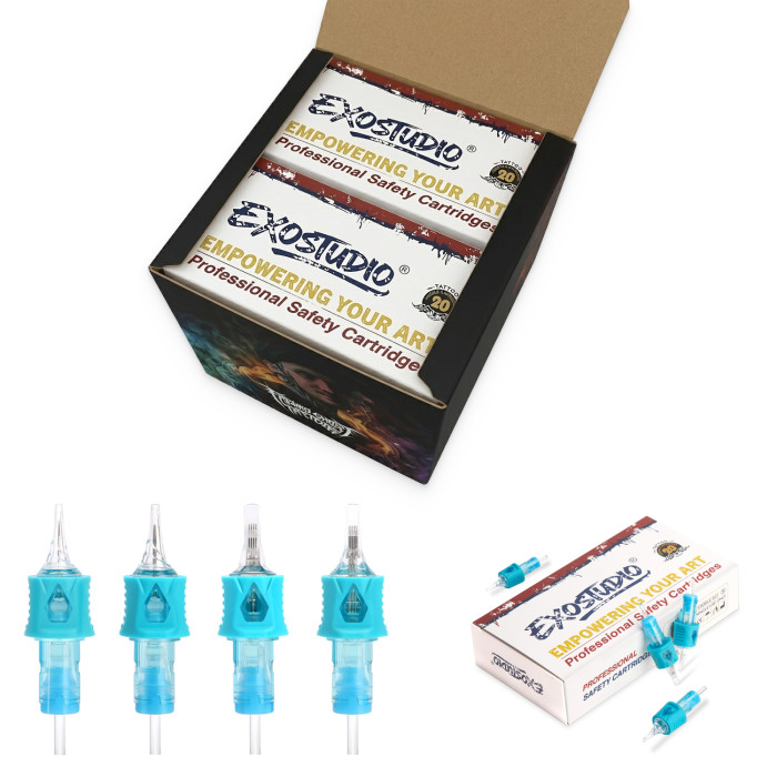 FRENKO GHOST COLOR WORKS COLLECTION - EXOSTUDIO Pro Edition Cartridge Needles Set (8 BOXES OF 20PCS)