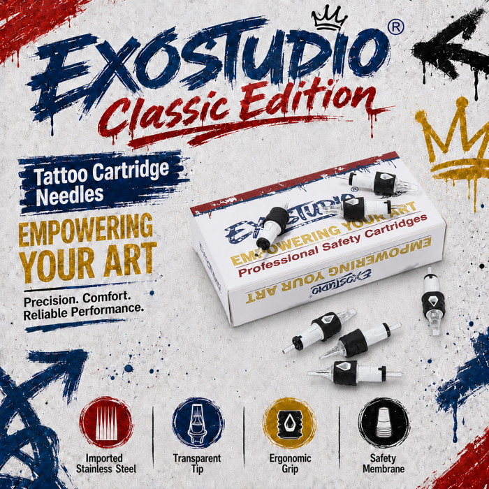 Sample Box With Mixed Sizes - EXOSTUDIO Classic Edition Tattoo Cartridge Needles (20PCS/BOX)