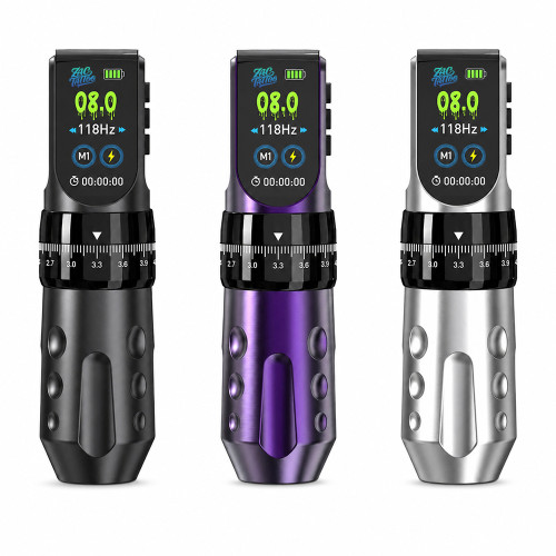 ZAC TATTOO Z1 Adjustable Stroke Wireless Tattoo Battery Pen Machine With 2 Battery Packs (Free Shipping)