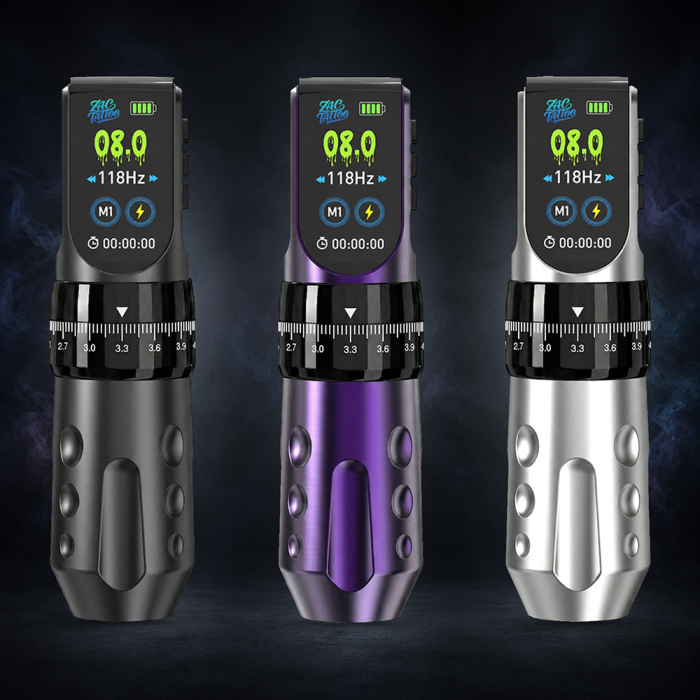ZAC TATTOO Z1 Adjustable Stroke Wireless Tattoo Battery Pen Machine With 2 Battery Packs (Free Shipping)