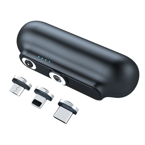 Garas Mini Magnetic Charger Power Bank Micro USB Type C 2600mAh Portable Battery Charger for 3 in1 Mobile phone Charger Magetic