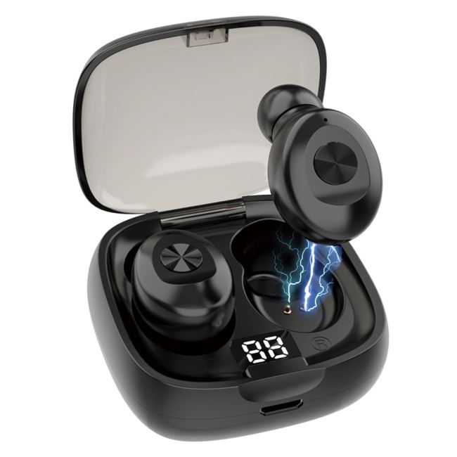 Bluetooth Earphone Wireless headphone Sport Earpiece Mini Headset Stereo Sound  In Ear IPX5 Waterproof tws 5.0   power display