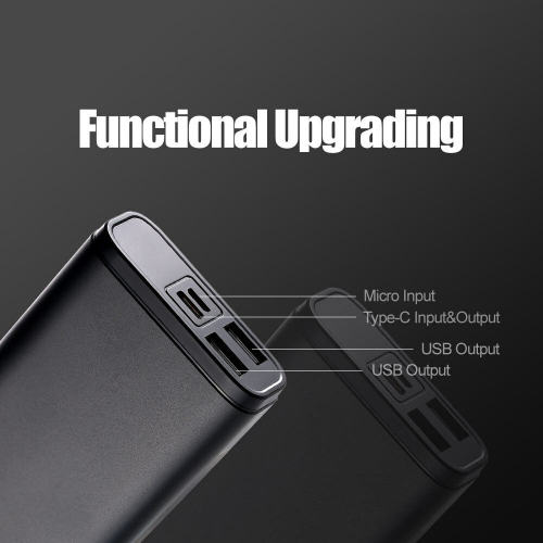 Easyacc Power Bank 10000mAh Portable Charging Digital Display 10000 mAh USB Type C External Battery Charger For iPhone Huawei