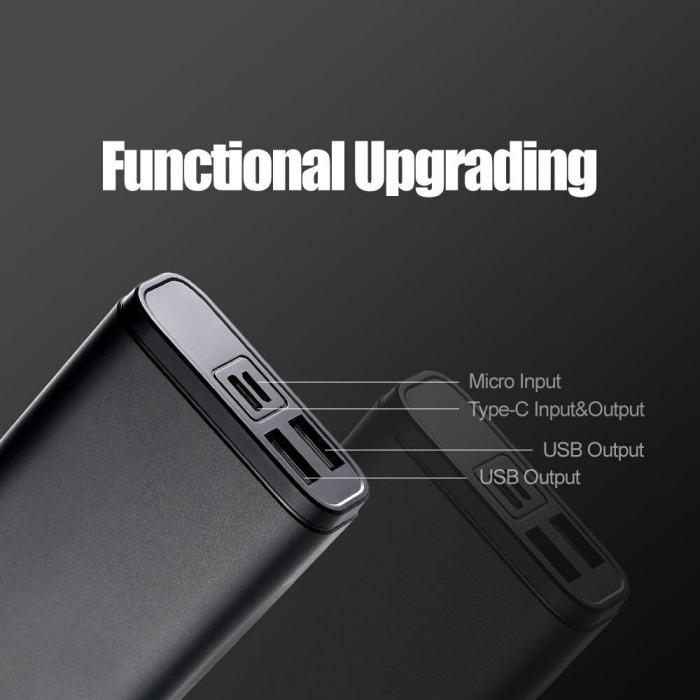 Easyacc Power Bank 10000mAh Portable Charging Digital Display 10000 mAh USB Type C External Battery Charger For iPhone Huawei