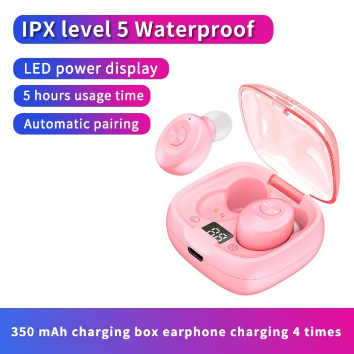 Bluetooth Earphone Wireless headphone Sport Earpiece Mini Headset Stereo Sound  In Ear IPX5 Waterproof tws 5.0   power display