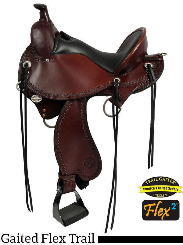 15  to 17  Circle Y Kentucky Flex2 Trail Gaiter Saddle 1582 w/Free Pad