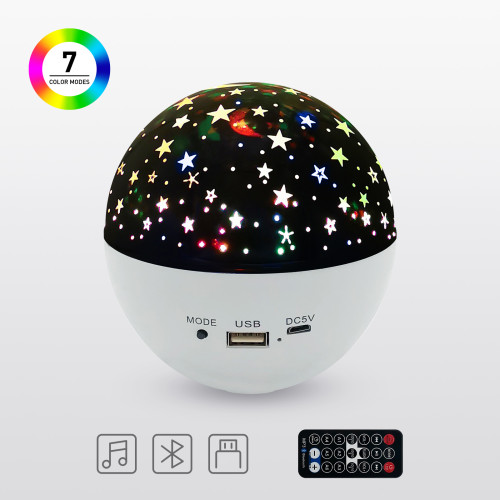 LED Sky Projector Light-LED Mini Bluetooth Music Star Light,RGB Colorful Change Rotating Led Starlight Light Projector with Remote Control,Bedroom Parties Decor,Friend Child Birthday Best Toys