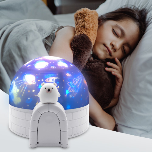 Night Light Projector 12 Set films 48 Mode 360 degree Rotation Bluetooth Remote Control Music Player White Noise Multi-color Change Snow House Design Home Decor 