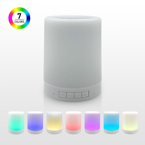 Night Light Bluetooth Speaker, Portable Wireless Bluetooth Speakers, Smart Touch Control 7 Color Changing Stereo Subwoofer