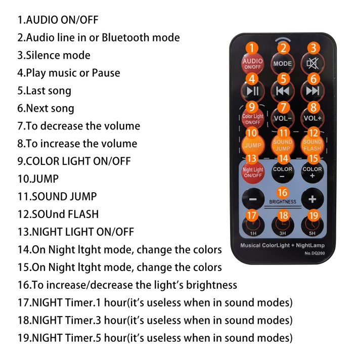 Disco Lights, Mini LED Light Effects Party Stage Lighting, Remote Control Bluetooth LED Colorful Changing Sound Light