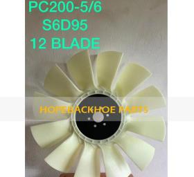 12 Blades Fan Blades 600-62-56620 With S6D95 Engine For Komatsu PC200-5 PC200-6