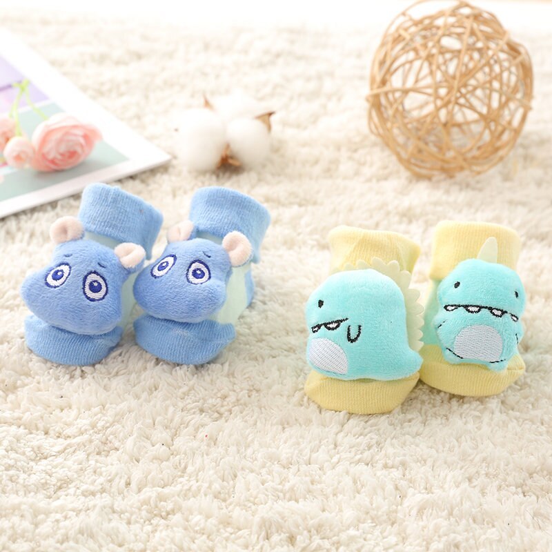 Baby Socks Floor Non Slip Cotton Cartoon Doll Socks With Bells Baby Girls Boys Soft Cute