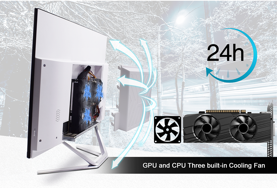 23 8inch All In One Pc Core I7 9700f I5 9400f Dp Dvi Three Display Ddr4 Nvidia Gtx1650 4gb I3 9100f Computer Windows 10 Linux