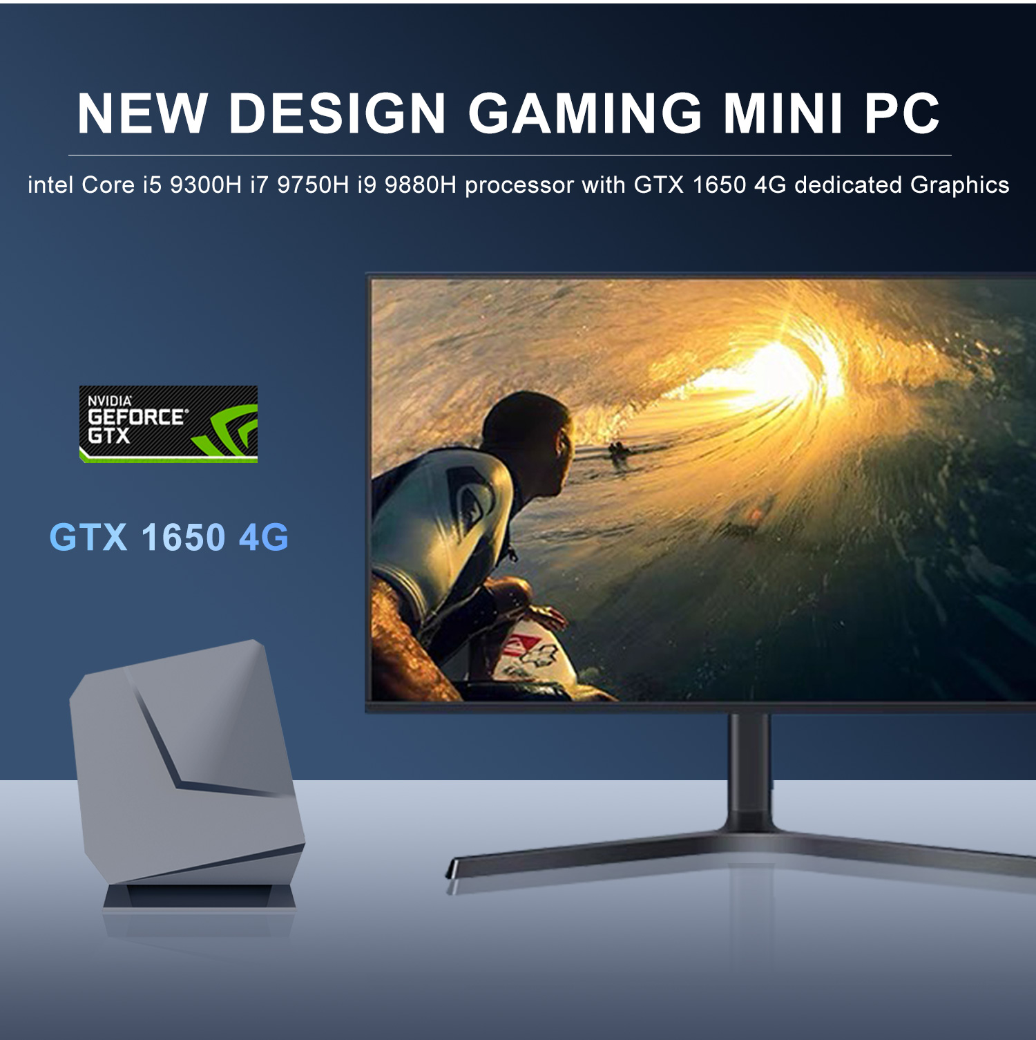 Gaming Mini PC GTX1650 Graphics, Gigabit LAN Mini dektop