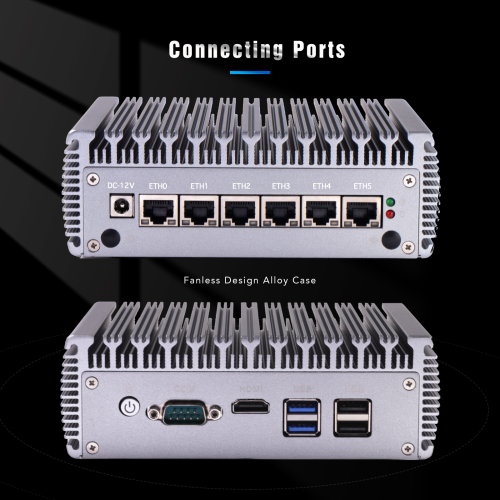 P09B 6 i225 Lan Firewall Mini PC Celeron J4125 , Pfsense, 2.5G Ethernet ,SIM 3G/4G