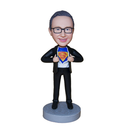Custom Bobbleheads:Business man with a dreaming of being a superman