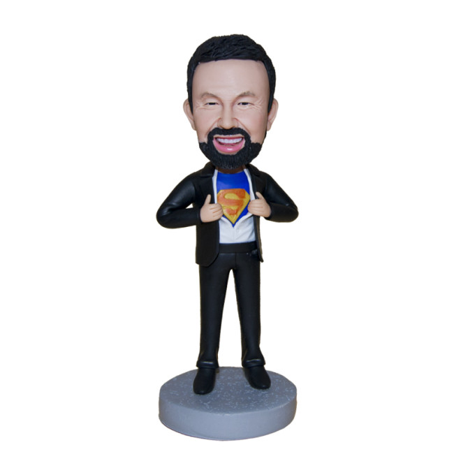 Custom Bobbleheads:Business man with a dreaming of being a superman