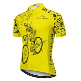 Keyiyuan yellow spring and summer mountain bike outdoor riding short-sleeved shirt