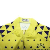 Keyiyuan spring and summer new men's yellow and blue triangle pattern wicking quick-drying Jersey breathable riding short-sle