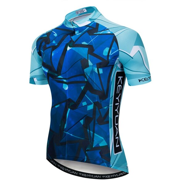 2020 Keyiyuan Cycling Jersey Shirt BLUE Men Cycling Clothing Summer Short Sleeve mtb Bike Jersey Downhill Bicycle Wear