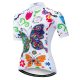 2020 Keyiyuan Women's Spring and Summer Color Flower Butterfly Jersey Short Sleeve Tops Breathable Sweat Road Bike Clothes