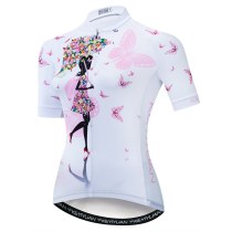 2020 Keyiyuan Women's Spring and Summer Butterfly Beauty Jersey Short Sleeve Tops Breathable Sweat Road Bike Clothes