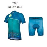 KEYIYUAN Cycling Kids Short Sleeve Set Clothes Summer Kids Men's & Men's Sun Top Breathable Mountain Bike Bicycle Bicycle Outdoo
