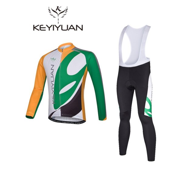 KEYIYUAN Cycling Men's Summer Long Sleeve Clothes Set Sun Protection Mountain Bike Breathable Outdoor Sweatshirt