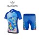 KEYIYUAN Marine pattern cycling clothing children's clothing short sleeve children's mountain bike breathable sportswear